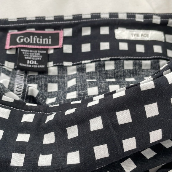 Golftini Black/white Check Skort - Size 10L - Picture 3 of 3